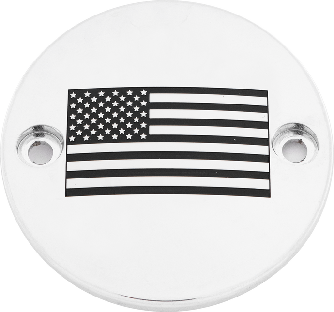 M8 TIMER COVER AMERICAN FLAG CHROME PATR21-63 image 1
