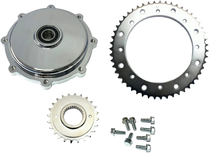 CUSH DRIVE CHAIN CONV KIT CHROME `09-16 FLH/FLT 201407 image 1