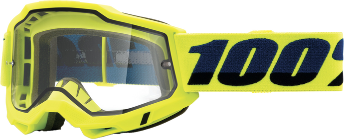 ACCURI 2 ENDURO MOTO GOGGLE FLUO YELLOW CLEAR LENS 50015-00003 image 1