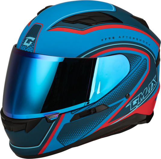 FF-98 AFTERSHOCK HELMET MATTE BLUE/RED 3X F19841009-ECE image 1