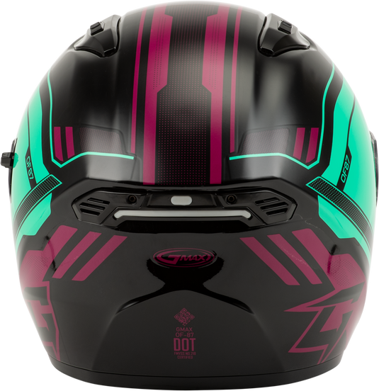 OF-87 DUKE HELMET W/LED LIGHT BLK/AQUA/CORAL 2X O11871178 image 5