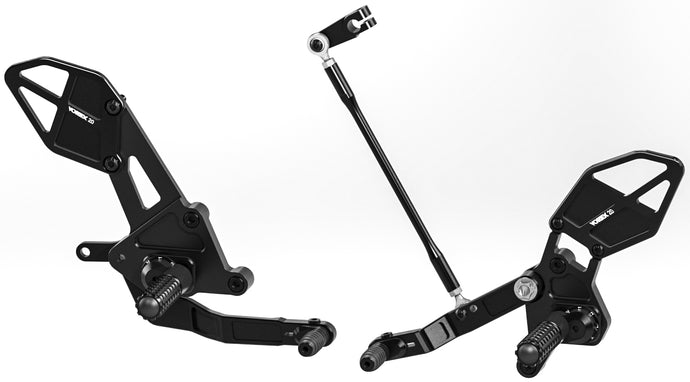 REAR SET COMPLETE BLK YAM RS651K image 1