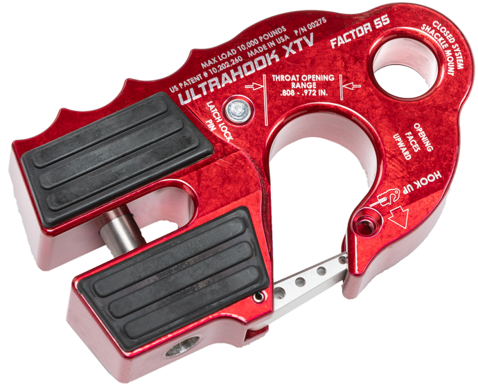 ULTRAHOOK XTV WINCH SHACKLE MOUNT RED 00275-01 image 1