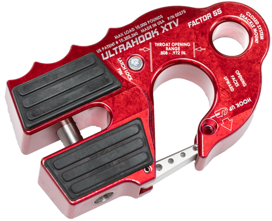 ULTRAHOOK XTV WINCH SHACKLE MOUNT RED 00275-01 image 1