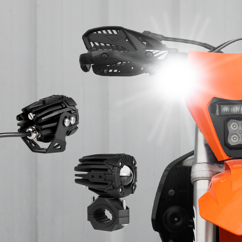 Load image into Gallery viewer, DUAL LED DRIVING LIGHT 2IN WHITE/AMBER XK034021 image 2
