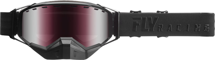 ZONE SNOW GOGGLE BLACK W/SILVER MIRROR ROSE LENS FLB-037 image 1