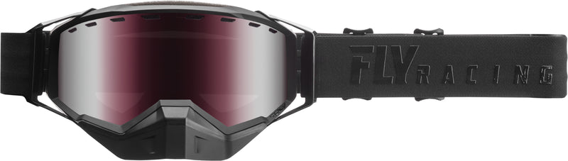 Load image into Gallery viewer, ZONE SNOW GOGGLE BLACK W/SILVER MIRROR ROSE LENS FLB-037 image 1
