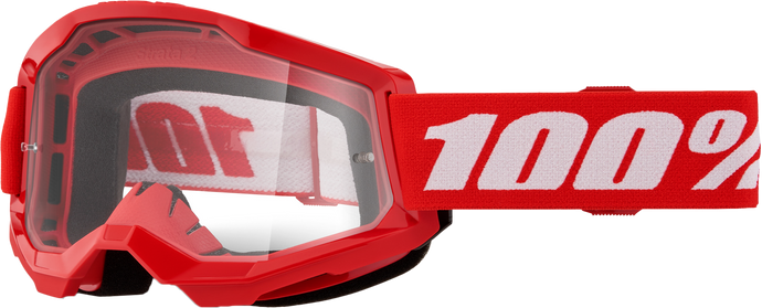 STRATA 2 JUNIOR GOGGLE RED CLEAR LENS 50031-00012 image 1