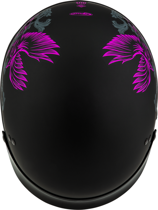 HH-65 CORVUS HELMET W/PEAK MATTE BLACK/PURPLE/GREY MD H96510965 image 3