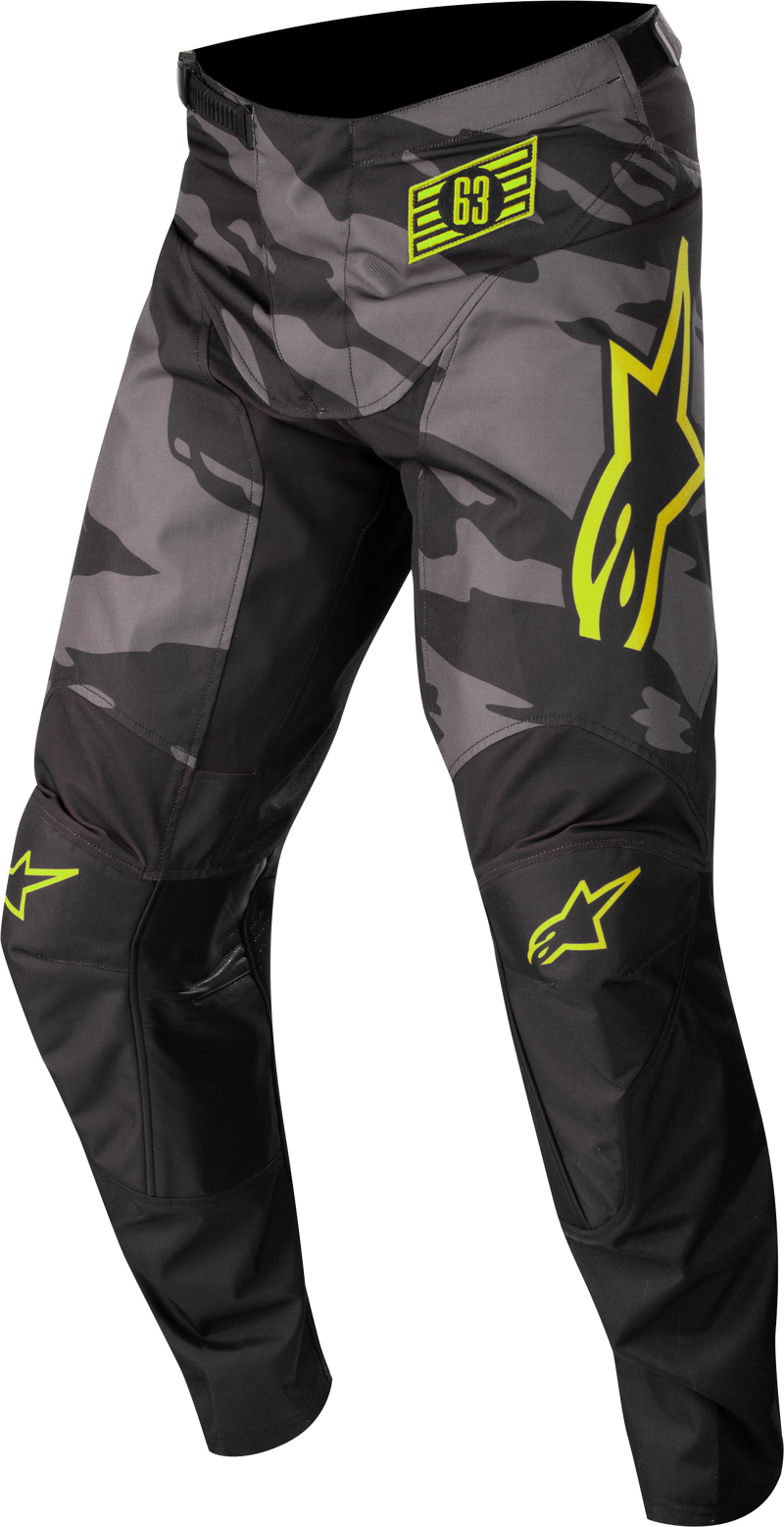 Load image into Gallery viewer, YOUTH RACER TACTICAL PANTS BLKGREY CAMOYLW FLUO SZ 22 3741222-1154-22 image 1
