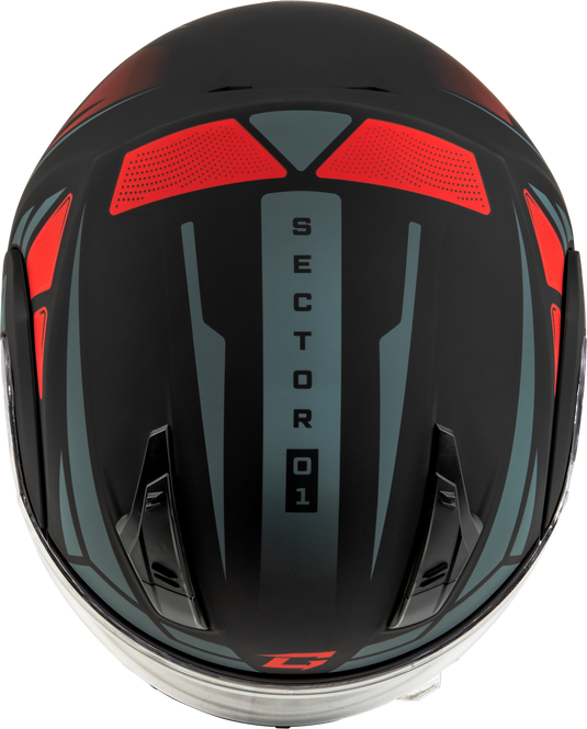 MD-04S SECTOR SNOW HELMET MATTE BLACK/RED XS M2043153 image 3