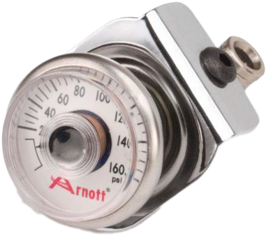 PRESSURE GAUGE & BRACKET CHROME K-2636 image 1