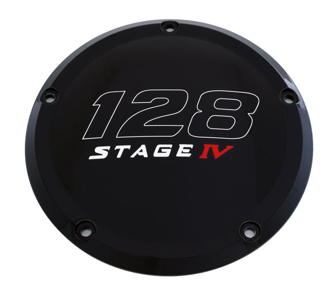 6   M8 SOFTAIL DERBY COVER 128 STAGE IV BLACK 128-05-67BG image 1