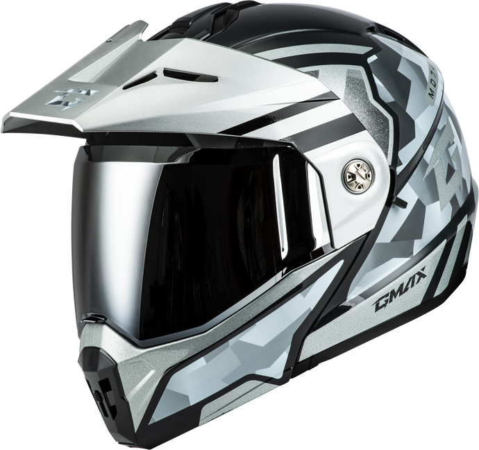 MD-74 STRIKER MODULAR HELMET W SLVR SHIELD SLVR/BLU MTLC MD M17411075 image 1
