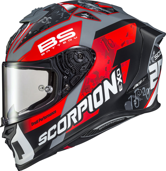 EXO-R1 AIR FULL FACE HELMET QUARTARARO RED 2X R1-4017 image 1