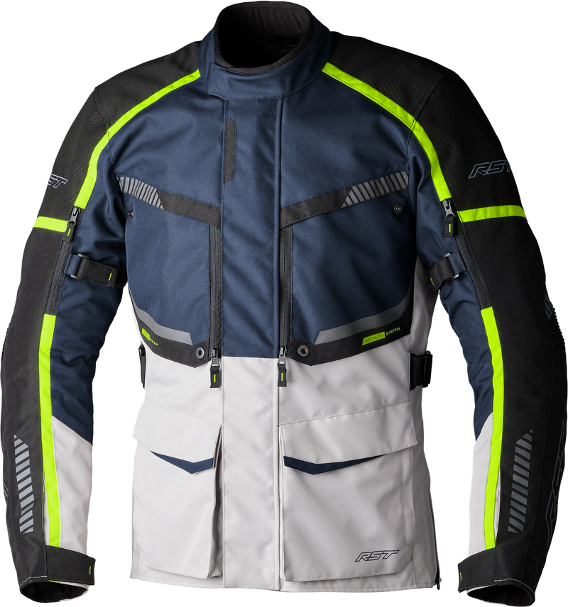Load image into Gallery viewer, MAVERICK EVO CE JACKET NAVY/SILVER TEXTILE LG 103198NVY-44 image 1
