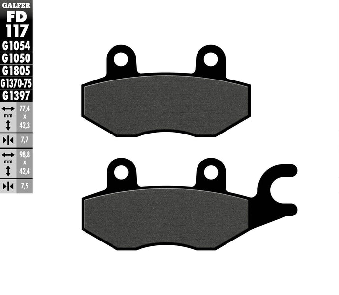 BRAKE PADS SEMI METALLIC FD117G1054 FD117G1054 image 1