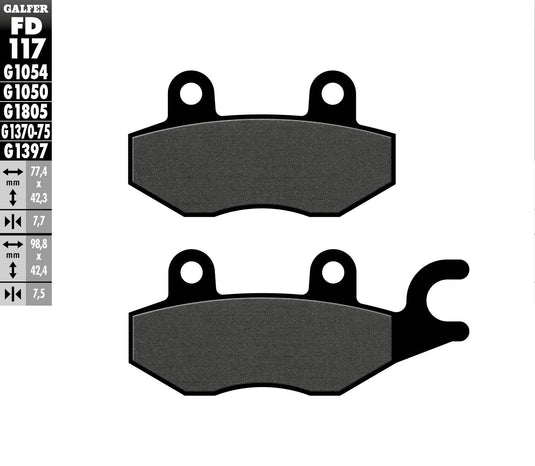 BRAKE PADS SEMI METALLIC FD117G1054 FD117G1054 image 1