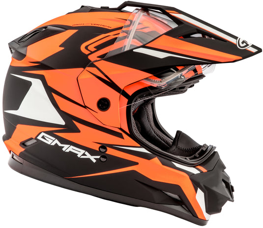 GM-11 DUAL-SPORT VERTICAL SNOW MATTE BLACK/NEON ORANGE 2X G2111698 F.TC-26 image 3