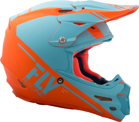 F2 CARBON REWIRE HELMET MATTE LIGHT BLUE/ORANGE LG 73-4168-4-L image 2