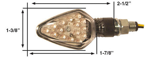 SPEAR LED CHR CLEAR AMB