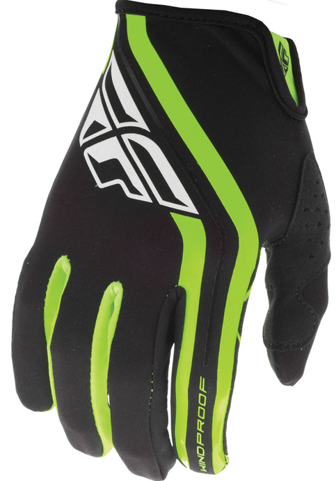 YOUTH WINDPROOF GLOVES BLACK/HI-VIS SZ 06 371-14906 image 1