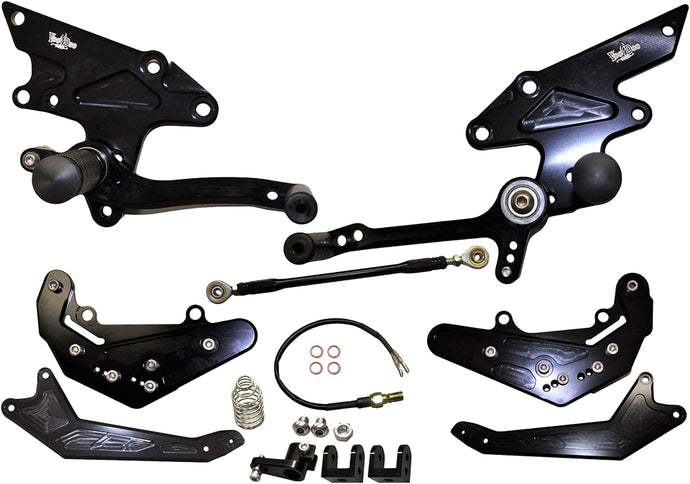 BILLET REAR SET BLACK VRD1332 image 1