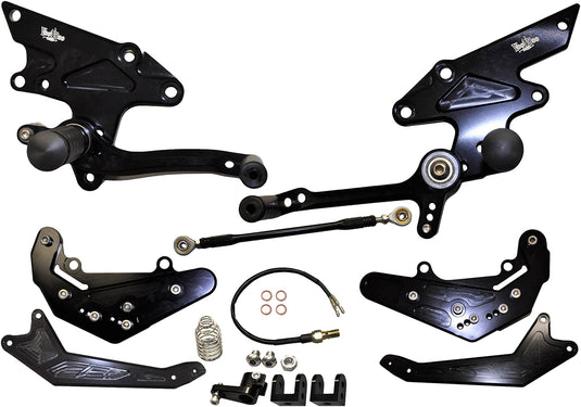 BILLET REAR SET BLACK VRD1332 image 1
