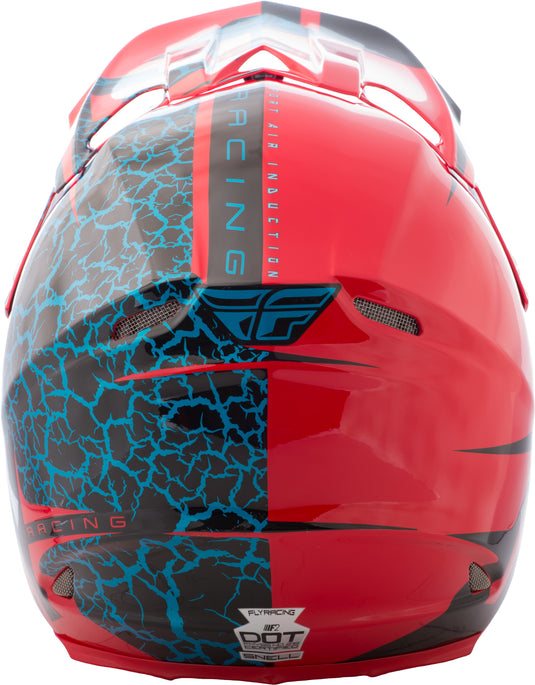 F2 CARBON FRACTURE HELMET BLACK/RED/LIGHT BLUE XL 73-4172-5-X image 3