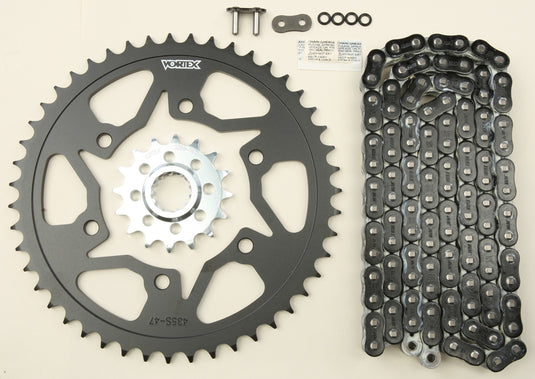 SPROCKET/CHAIN KIT STL/STL 16/47T SIL RX3 520-116L BLK CK6361 image 1