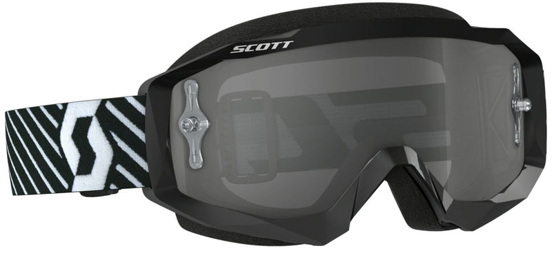 Load image into Gallery viewer, HUSTLE GOGGLE BLACK/WHITE W/LIGHT SENSITIVE GREY LENS 262592-1007327 image 1
