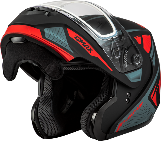 MD-04S SECTOR SNOW HELMET MATTE BLACK/RED MD M2043155 image 5