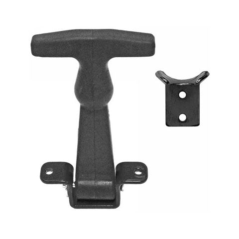 4-7/8" RUBBER HOOD CATCH WITH BLACK "A" BRACKET