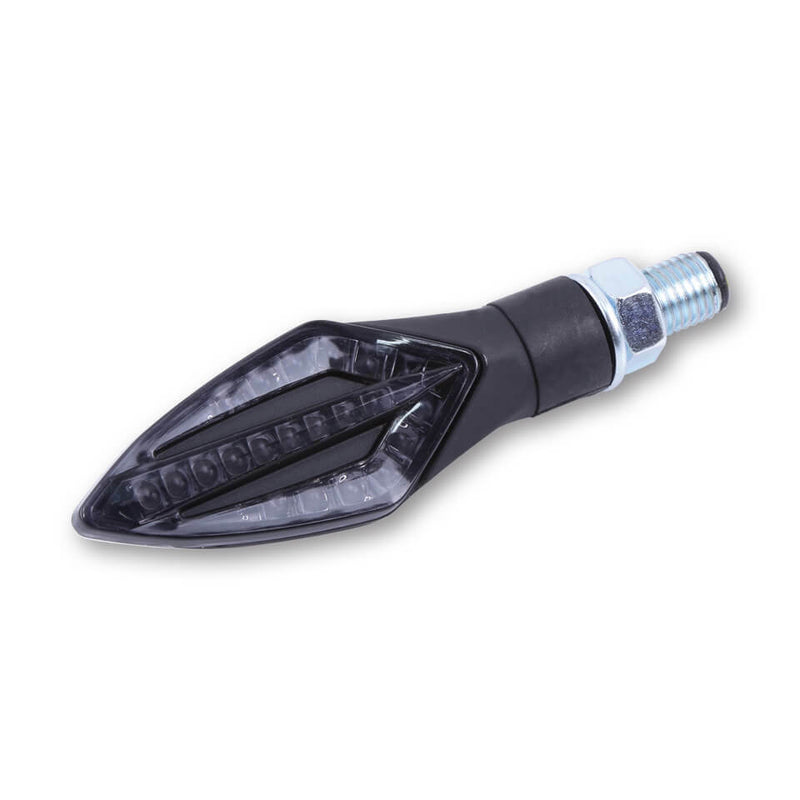 Load image into Gallery viewer, FORK SEQUENTIAL TURN SIGNAL SMOKED LENS PAIR BLACK 204-042 image 1
