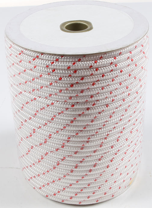 NYLON STARTER ROPE POLYESTER WHITE/RED 3/16