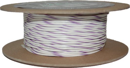 #18-GAUGE WHITE/VIOLET STRIPE 100' SPOOL OF PRIMARY WIRE NWR-97-100