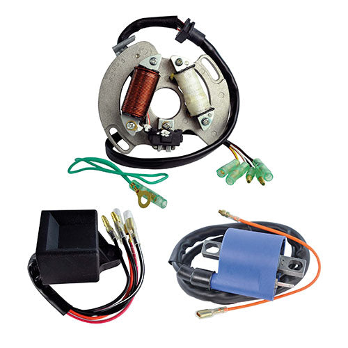 RMSTATOR KIT HIGH OUTPUT STATOR + HP CDI BOX + EXT IGN COIL