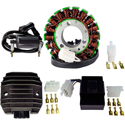 RMSTATOR KIT STATOR, VOLTAGE REG REC, CDI BOX HP, EXT COIL