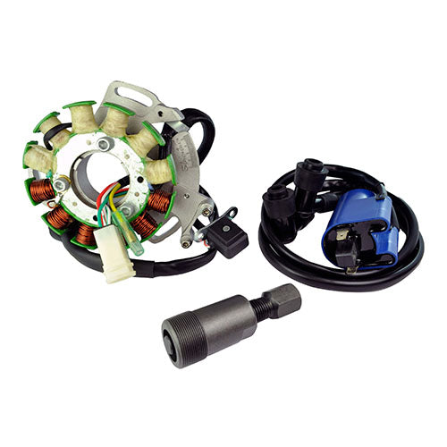RMSTATOR KIT STATOR 100 W + EXT IGN COIL + BACKPLATE + PULLER