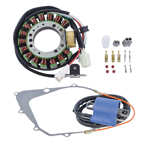 RMSTATOR KIT STATOR + CRANKCASE COVER GASKET + IGNITION COIL