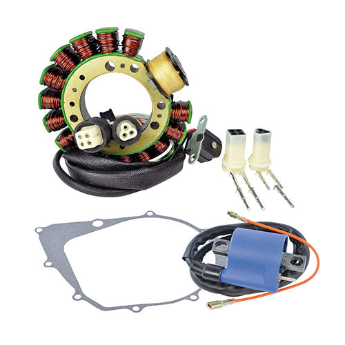 RMSTATOR KIT STATOR + EXT IGN COIL + CRANKCASE COVER GASK