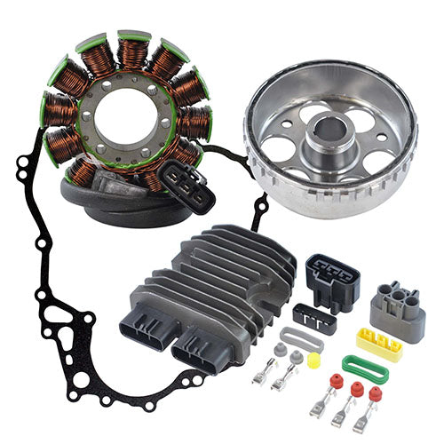 RMSTATOR KIT STATOR + REG REC + FLYWHEEL +CRANKCASE COVER GASK