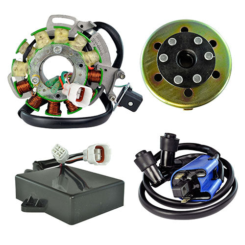RMSTATOR STATOR 100W CDI + IGNITION COIL BACKPLATE FLYWHEEL