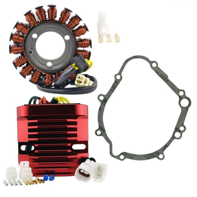 RMSTATOR KIT STATOR + CNC RED MACHINED ALU MOSFET REG + GASKET