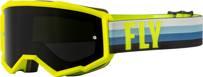 YOUTH ZONE GOGGLE HI-VIS/TEAL W/ DARK SMOKE LENS 37-51715 image 1