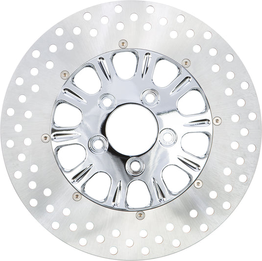 2PC REAR RIGHT LUCK DISC CHROME 11.5