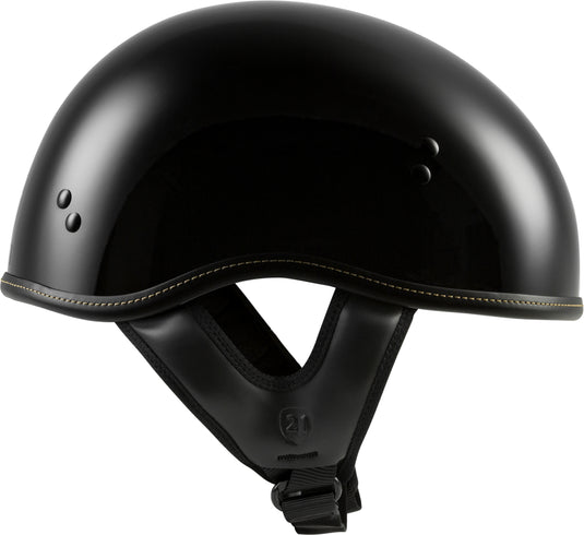 .357 SOLID HALF HELMET GLOSS BLACK XL F77-1100X image 3