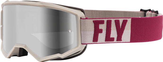 ZONE YOUTH GOGGLE STONE/BERRY W/SILVER MIR/SMOKE LENS W/POST FLC-040 image 1