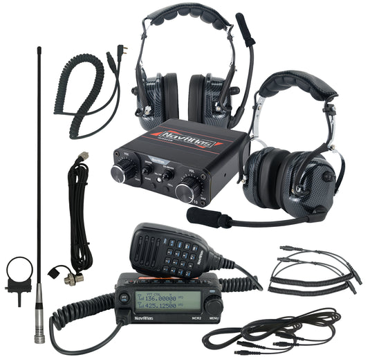 2 PERSON OVER HEAD HEADSET COMMUNICATION PACKAGE NIROH2 image 1