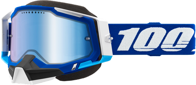 RACECRAFT 2 SNOWMOBILE GOGGLE BLUE MIRROR BLUE LENS 50012-00002 image 1